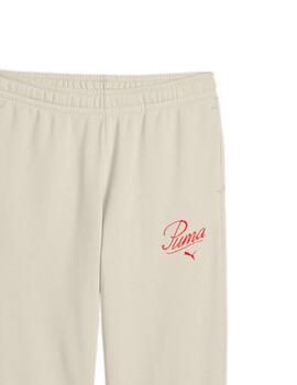 Pantalón Puma ESS SCRIPT Beige Niña