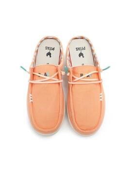 Zapatillas Walk in Pitas Caparica Naranja Mujer