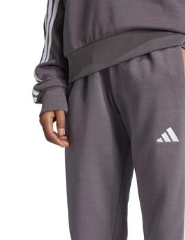 Pantalón Adidas W 3S FT CF Gris/Blanco Mujer