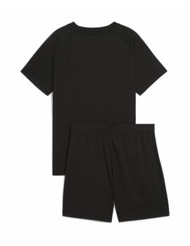 Conjunto Puma TAD ESS Poly AOP Negro/Mult Niño