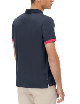 Polo elPulpo Parche Contraste MC Azul Hombre