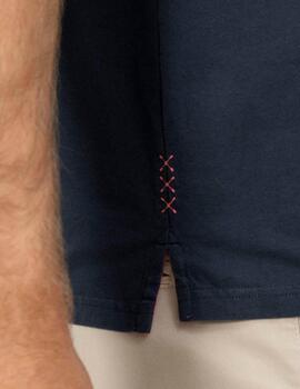 Polo elPulpo Parche Contraste MC Azul Hombre
