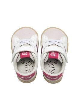Zapatilla Respect Mustang Blanco-Fucsia