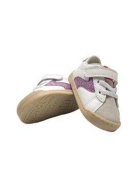 Zapatilla Respect Mustang Blanco-Fucsia