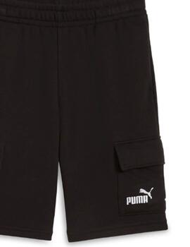 Pantalón corto Puma ESS Nº1 Logo Cargo Negro Niño