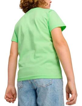 Camiseta Puma ESS Nº1 Logo Verde Fluo Niño