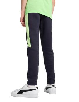 Pantalón Puma EVOSTRIPE Marino/Verde Niño