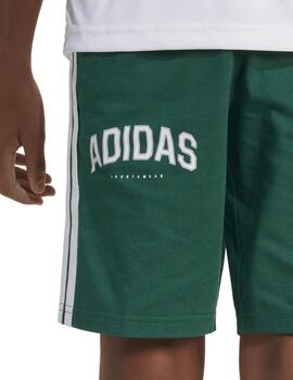 Pantalón corto Adidas B 3S SHO Verde/Blanco Niño