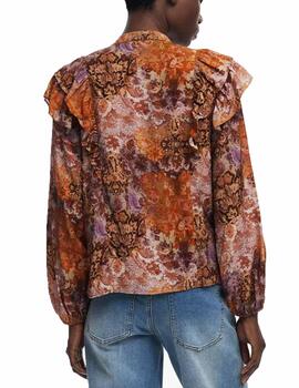 Blusa Desigual ROMANTICA Naranja Mujer
