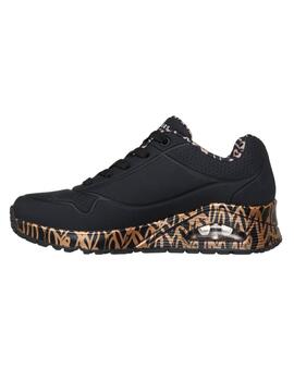 Zapatillas Skechers x JGoldcrown: UNO Negro Mujer