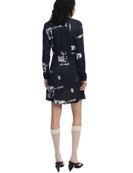 Vestido Desigual NEWSCORTO Negro Mujer