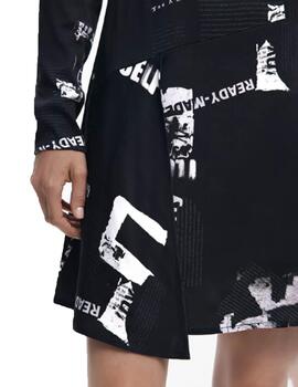 Vestido Desigual NEWSCORTO Negro Mujer
