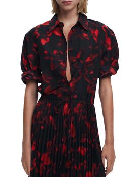 Vestido Desigual CAMISERO PLISADO Rojo Mujer