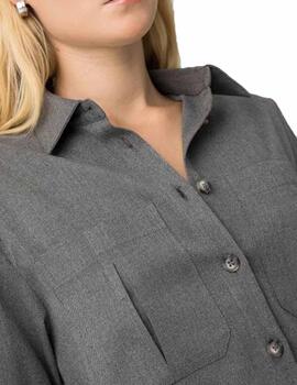 Camisa Tiffosi Granulado_C Gris Mujer