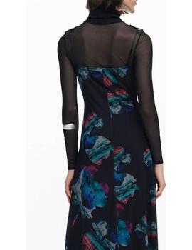 Vestido Desigual WATERCOLOR LACROIX Negro Mujer