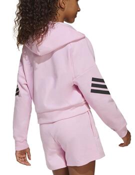 Chaqueta Adidas JG FI 3S FZ Rosa Mujer