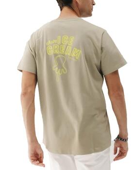 Camiseta elPulpo Ice Cream Verde Khaki