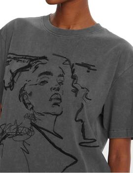 Camiseta Desigual BUDAPEST Gris Mujer