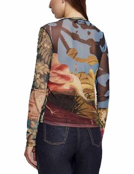 Camiseta Desigual DRAGON LACROIX Azul Mujer