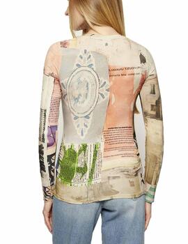 Camiseta Desigual LIMBANI Multicolor Mujer