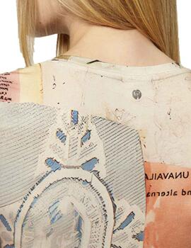 Camiseta Desigual LIMBANI Multicolor Mujer