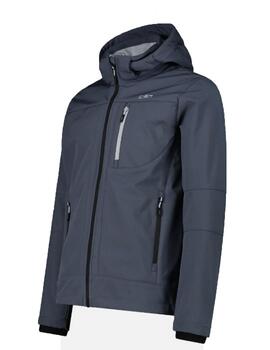 Chaqueta Softshell CMP Zip Hood Antracita Hombre