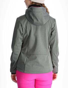 Chaqueta Softshell CMP Zip Titanio Mujer