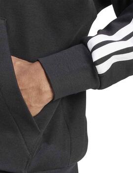 Chaqueta Adidas 3S FL FZ Hombre Negro