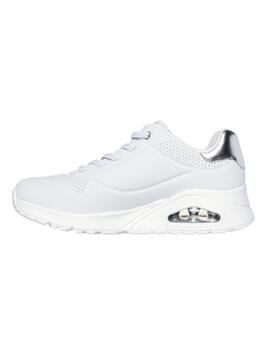 Zapatillas Skechers Uno Shimmer Away Blanco Mujer