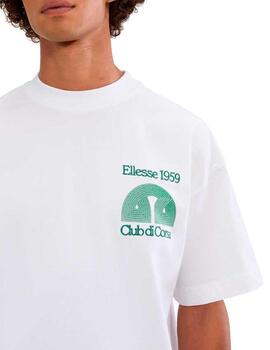Camiseta Ellesse Club Di Corsa Blanco Hombre