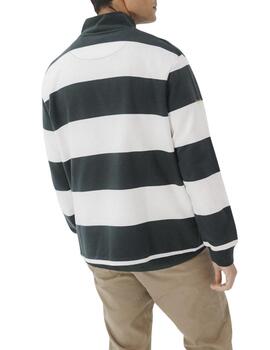 Sudadera elPulpo Perkins Logo Rayas Verde Hombre