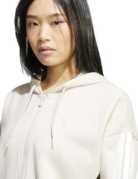 Chaqueta Adidas W 3S FT FZ HD Gris Mujer