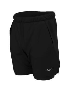 Short 2IN1 Mizuno Core 7.5 Hombre Negro