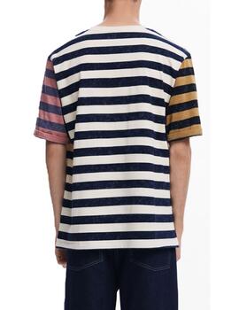 Camiseta Desigual Xavi MC Crudo/Multicolor Hombre