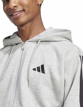 Chaqueta Adidas M 3S FL FZ HD Gris Hombre