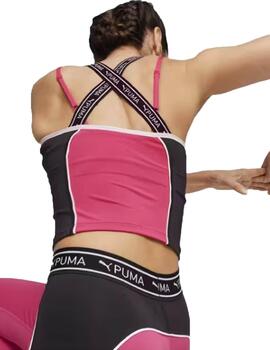 Top Puma Fit Train Strong Fucsia/Negro Mujer