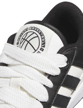 Zapatillas Adidas RAPID COURT LOW J Negro/Blanco