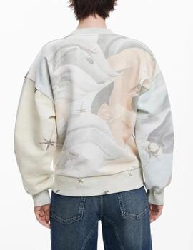 Sudadera Desigual Venus Blanco/Multicolor Mujer