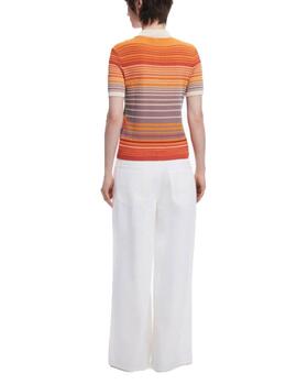 Polo Desigual Himalaya Naranja/Multicolor Mujer