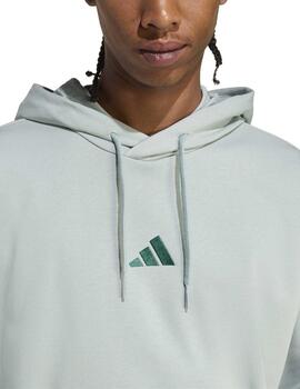 Sudadera Adidas 3S FT Verde Hombre