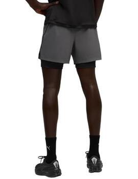 Short Puma Run Velocity 2in1 Hombre Gris