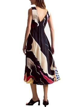 Vestido Desigual Japan Opart Lac Negro Mujer
