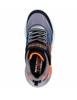 Zapatillas Skechers S-Lights Flex Glow Negro/Plata