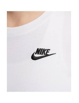Camiseta Nike Sportswear Club ESS Blanco Mujer
