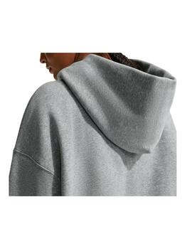 Sudadera Nike Phoenix Fl Ovs Crop Gris Mujer