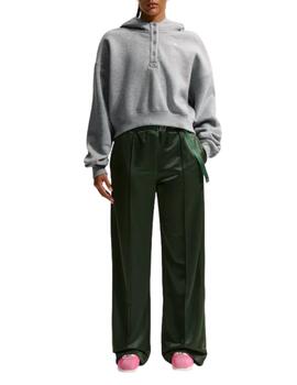 Sudadera Nike Phoenix Fl Ovs Crop Gris Mujer