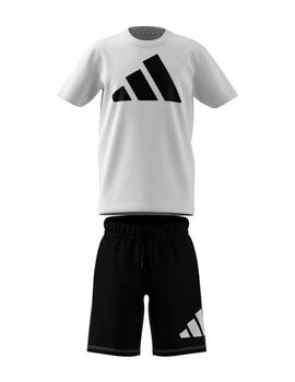 Conjunto Adidas J BL T-SET Blanco/Negro