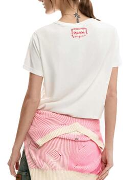 Camiseta Desigual Core Mickey Blanco Mujer