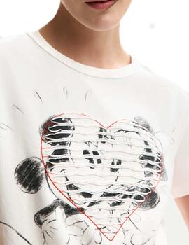 Camiseta Desigual Core Mickey Blanco Mujer
