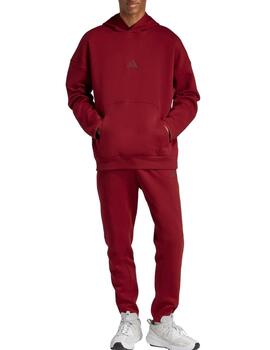 Sudadera Adidas Capucha FI SL Hombre Granate